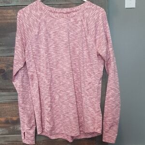 Tek Gear Women's Heathered Pink Long Sleeve Top